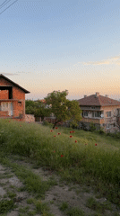 Early morning residential scene recorded in Brestnik, Bulgaria