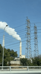 Power plant operations observed in Hadera, Israel