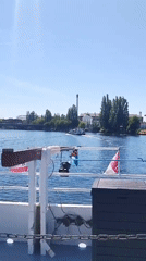 River boat cruise through German city documented by passengers