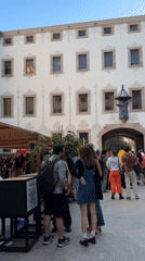 Outdoor music festival draws crowds to historic Barcelona courtyard