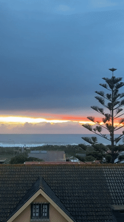 Sunset Ocean View Captured from Vila Nova de Gaia Rooftop