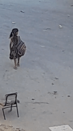Daily life and UN activity in a Khan Yunis tent settlement