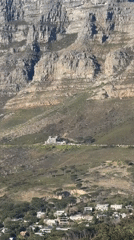 Table Mountain looms over Cape Town on a clear day