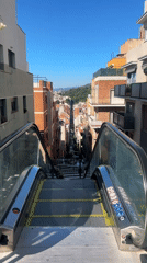 Morning urban scenes documented in Barcelona neighborhood