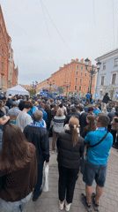Zenit fans celebrate in Saint Petersburg with music and festivities