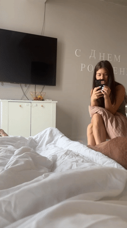 Quiet morning moments captured in Russian household