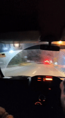 Night driving through rural central Java, dashboard-lit interior views