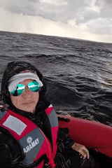 Fishing the Kama River under a moody storm sky