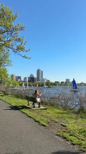 Evening stroll captures Boston harbor, flowers, street scenes