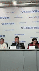 Three officials hold briefing in Kyiv