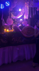 Man performs karaoke at party venue in Choeng Thale
