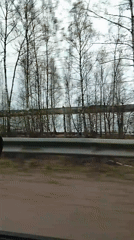 Roadside footage captured in Verkhnyaya Vyazovnya, Russia