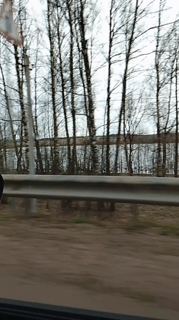 Roadside footage captured in Verkhnyaya Vyazovnya, Russia