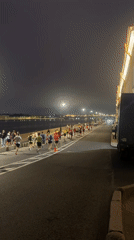 Nighttime road race and waterway views in Saint Petersburg