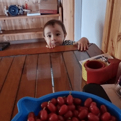Family moments with toddler in rural South Korea home
