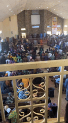 Church service draws diverse congregation in Gura Top, Nigeria