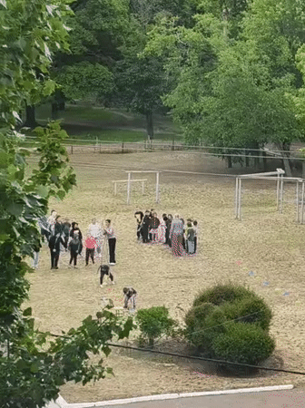 Children play outdoors, flowers bloom indoors in Kryvyi Rih