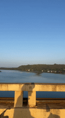 Bridge view captured over water in Morjim, India