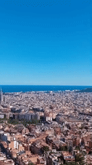 Elevated views of Barcelona captured from multiple vantage points