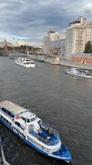 Kremlin and Moskva River on a grey September afternoon