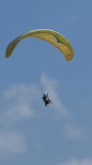 Beach day in Netanya: paragliders, jet skis, and surfers