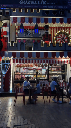 Evening walk through historic Antalya's illuminated streets and markets