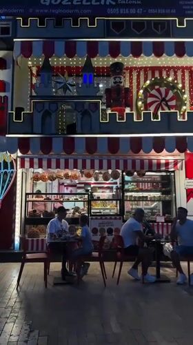 Evening walk through historic Antalya's illuminated streets and markets