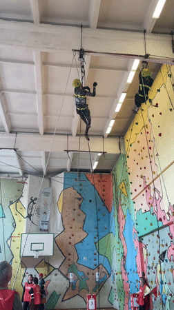 Indoor climbing training session observed in Sarapul, Russia