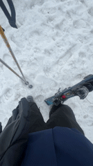 Skier records mountain resort activity in Hemsedal, Norway