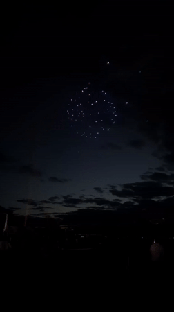 Lights Form Heart, Crescent, Circle Patterns Over South Norfolk