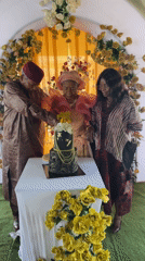 Wedding celebration with community gathering in Jos, Nigeria