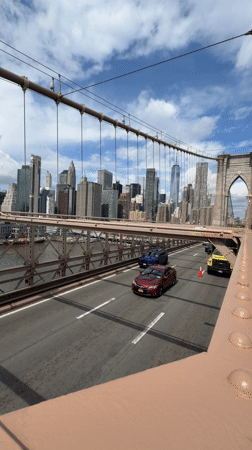 Brooklyn Bridge daytime skyline views captured by witness