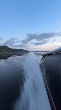 Evening boat ride on the Kama River, Chaikovsky