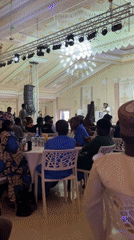 Evening event at an ornate banquet hall in Jos, Nigeria