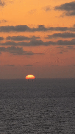 Sunset captured over Mediterranean Sea from Bat Yam coast
