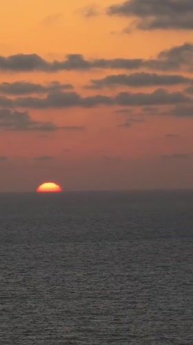 Sunset captured over Mediterranean Sea from Bat Yam coast