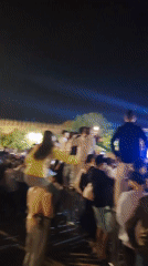 Nighttime concert draws crowds in Fez, Morocco