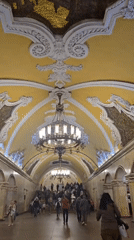 Moscow Metro Journey Documented Across Multiple Ornate Stations
