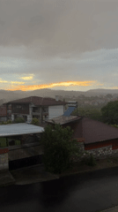 Rainy weather documented in Kardzhali residential area