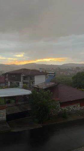 Rainy weather documented in Kardzhali residential area
