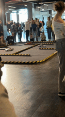 RC car demonstration draws crowd in Riga indoor venue
