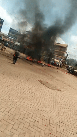 Street fires and smoke observed in Ndenderu ward, Kenya