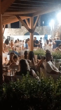 Casual afternoon browsing and socializing in Kos, Greece