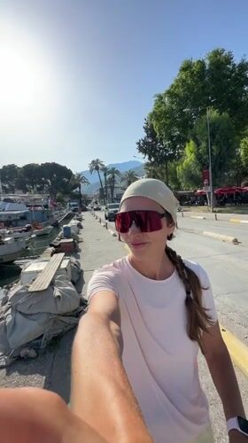 Morning leisure activities observed at Fethiye harbor marina