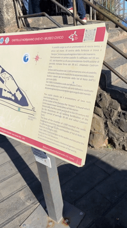 Tourists visit historic Norman castle museum in Sicily