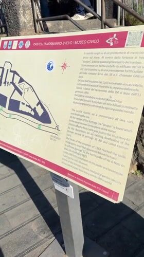 Tourists visit historic Norman castle museum in Sicily