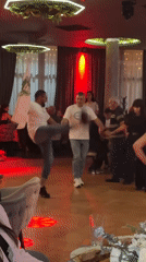 Circle dancing observed at festive gathering in Karlovo, Bulgaria