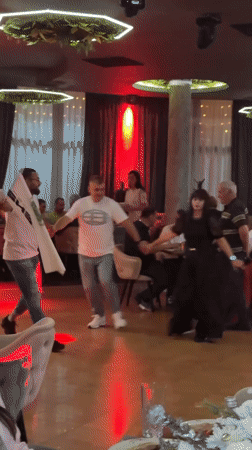 Circle dancing observed at festive gathering in Karlovo, Bulgaria
