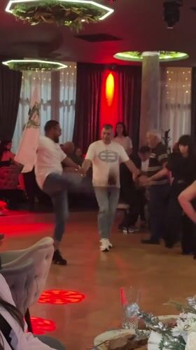 Circle dancing observed at festive gathering in Karlovo, Bulgaria