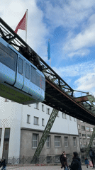 Wuppertal's suspended railway and shopping center captured by witnesses
